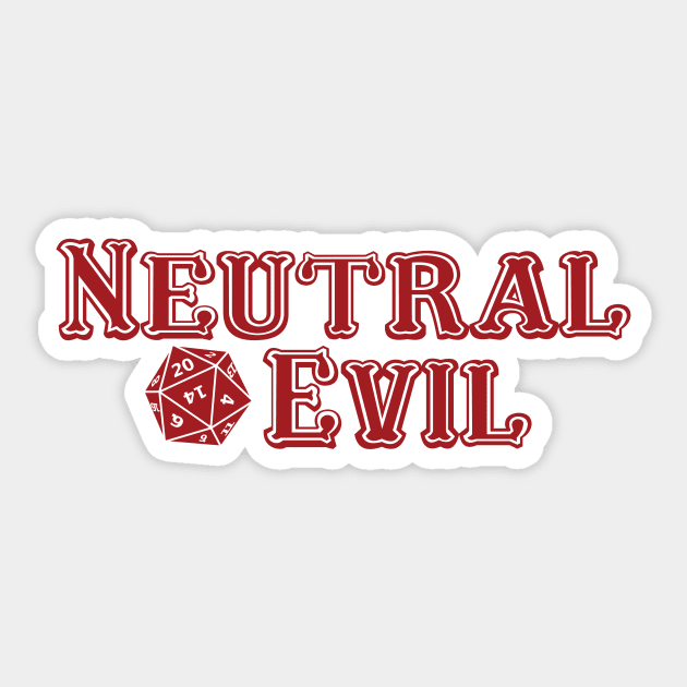 Neutral Evil Sticker by MondoDellamorto